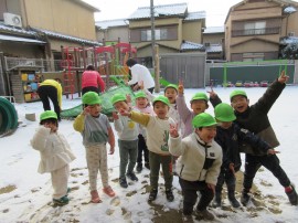 たのしかった　雪あそび⛄（３歳児）